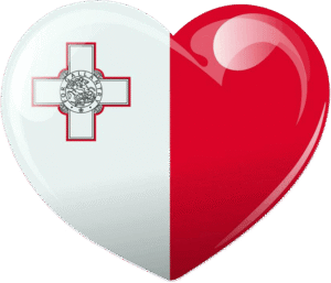 Malta bayrağı kalp ikonu